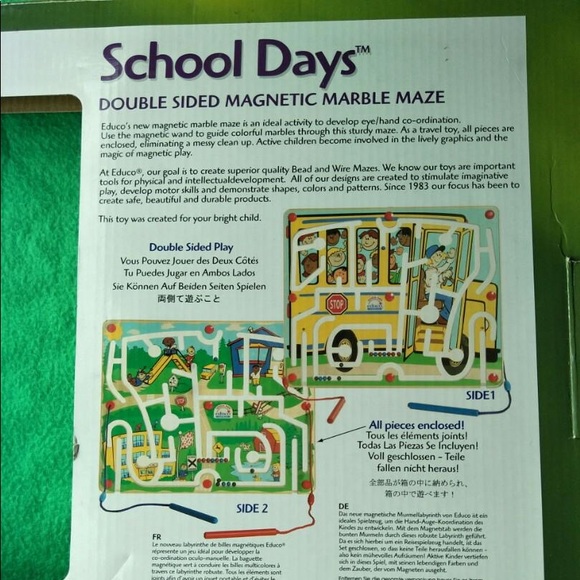 Educo SchoolDays Double Sided Magnetic Marble Maze - Picture 2 of 4